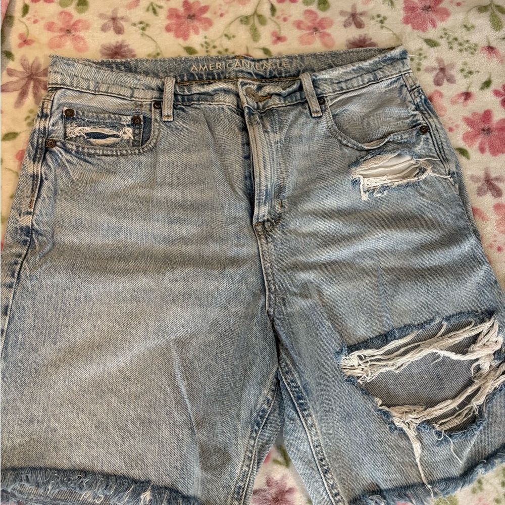 American Eagle Light Blue Denim Shorts
